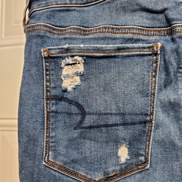 American Eagle Cropped Jeggings Destroyed size 16 SHORT - Picture 12 of 16